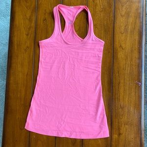 Lulu lemon pink tank top.